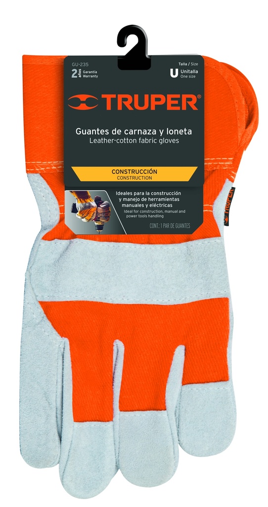 [2663] GUANTESDE TELA CARNAZA REFORZADA 14245 TRUPER